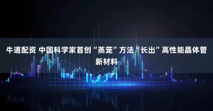 牛道配资 中国科学家首创“蒸笼”方法“长出”高性能晶体管新材料